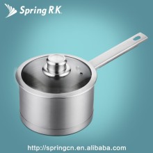 Packing in color box hot sale stainless steel high quality milk pot/sauce pan cheap sauce pan