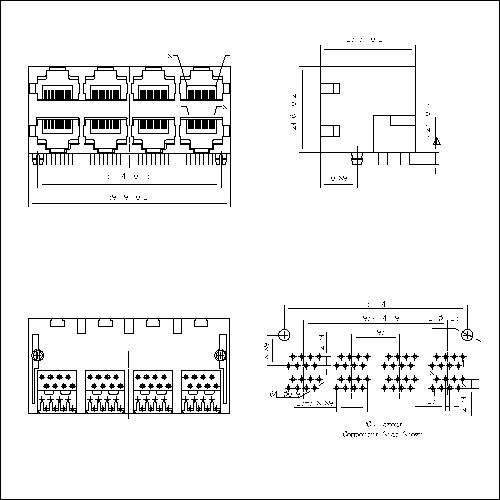 ATRJ55921-8P8C-X-A-J-X RJ45 Jack Side Entry WO Shielded 2X4P ATRJ55921-8P8C-X-A-J-X RJ45 Jack Side Entry WO Shielded 2X4P