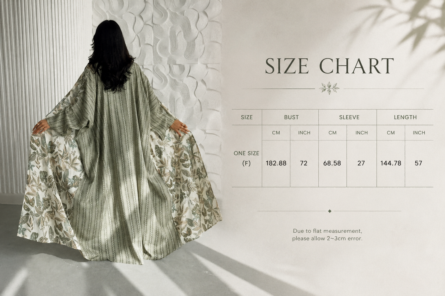ژاکت کش باف پشمی باز با چاپ گل Floral Print Open Abaya Cardigan