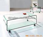 modern style bend tempered coffee table