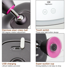 Square Suction Cup Mirror Magnifying Shower Mirror