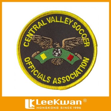 Embroidered soccer or football team pin badge