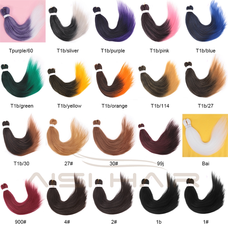 Aisi Hair High Quality Cheap Price Ombre Color Jumbo Fiber For Women Pre Stretched Synthetic Crochet Braiding Hair Extensions