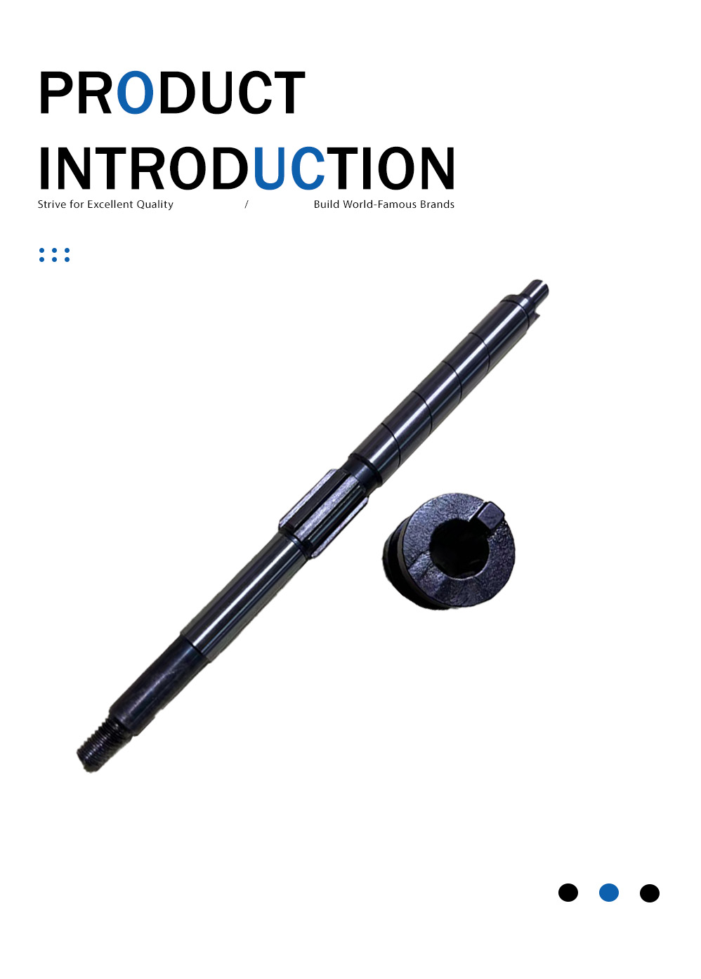 Eje estriado de máquina de calcetería Hosiery Machine Spline Shaft
