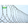 Razor barbed wire fence