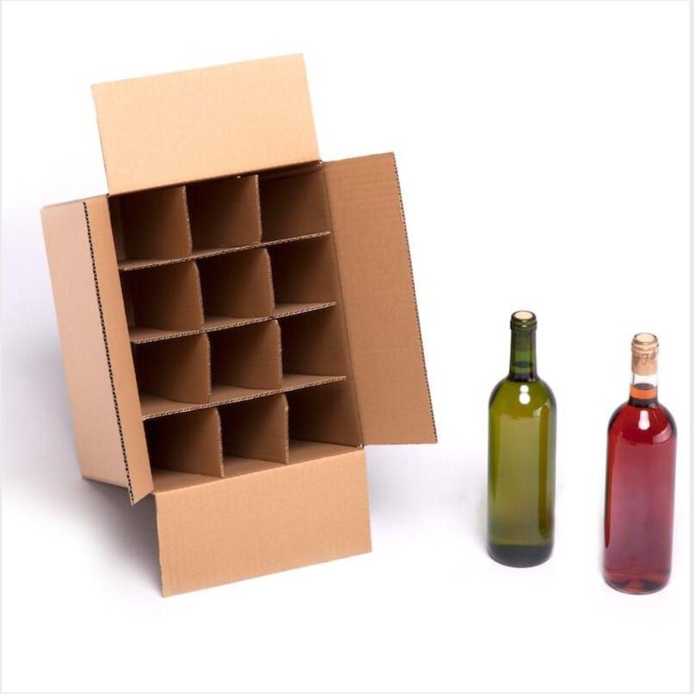 3 Bottle boxes with dividers