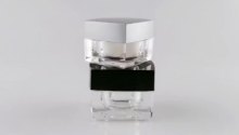 Square Frosted Silver Cream Cosmetic Jar 5g