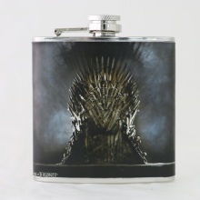 Custom Leather 6oz Mens Flask - Groomsmen Gift Hip Flask