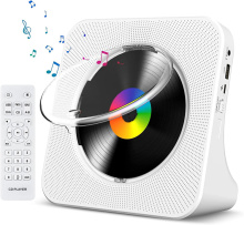 Portable Bluetooth 5.0 CD Player with Hi-Fi Sound, Rechargeable Battery & Kpop Music Player Features - Includes Remote Control