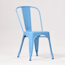 Outdoor stackable colorful metal garden coffee shop chair