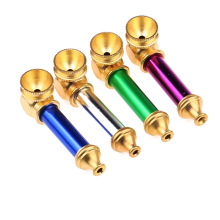 Manufacturer spot tobacco rod 62mm metal  gold smoke copper pipe multi-color portable pipe