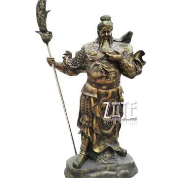 Outdoor decoration large metal bronze kwan kung statue sculpture