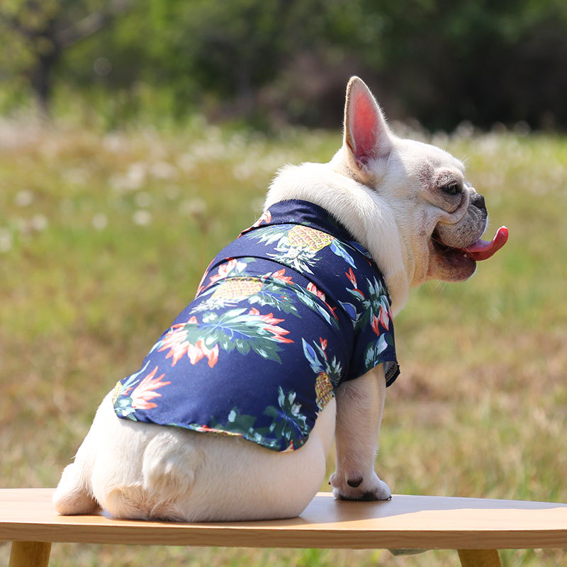 Wholesale  Dog Hawaiian Shirts Style Cotton and Linen Pet Big Dog Clothes Shirt Cat Shirt 5xl Grande