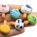 Resina de dibujos animados Animal galleta piruleta miniatura casa de muñecas comida para la caja del teléfono pinzas para el cabello Slime DIY