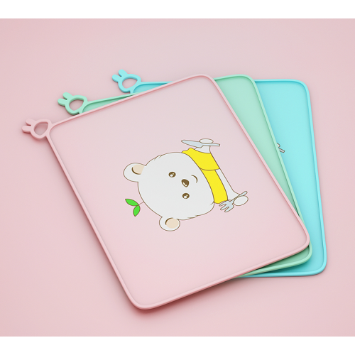 Placemats kartun comel comel untuk kanak-kanak yang dibangkitkan tepi