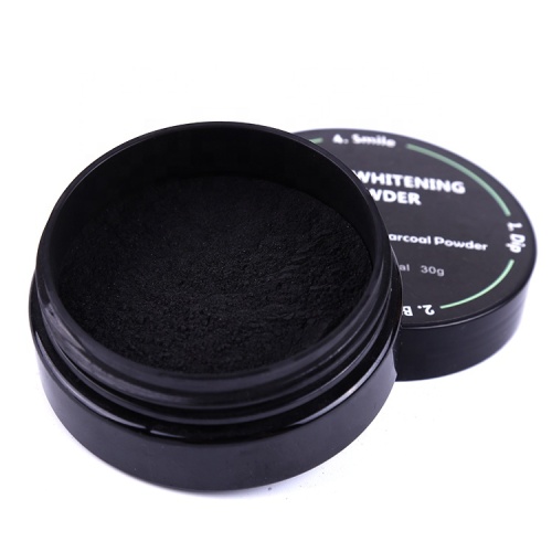 Natural activated carbon cleanses tooth powder