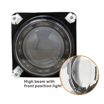 90MM LED Headlights Round 12V 80W Hi/Lo Beam Sealed Beam for SUV ATV Truck Buses