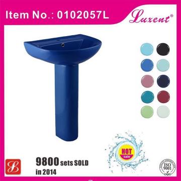 Popular useful Jingdezhen modern pedestal basin