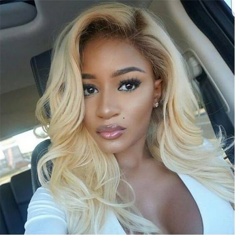 Peruvian Hair Dubai Bulk Hair 1B/613# Ombre Blonde Body Wave Cuticle Aligned Raw Brazilian Hair Bundles