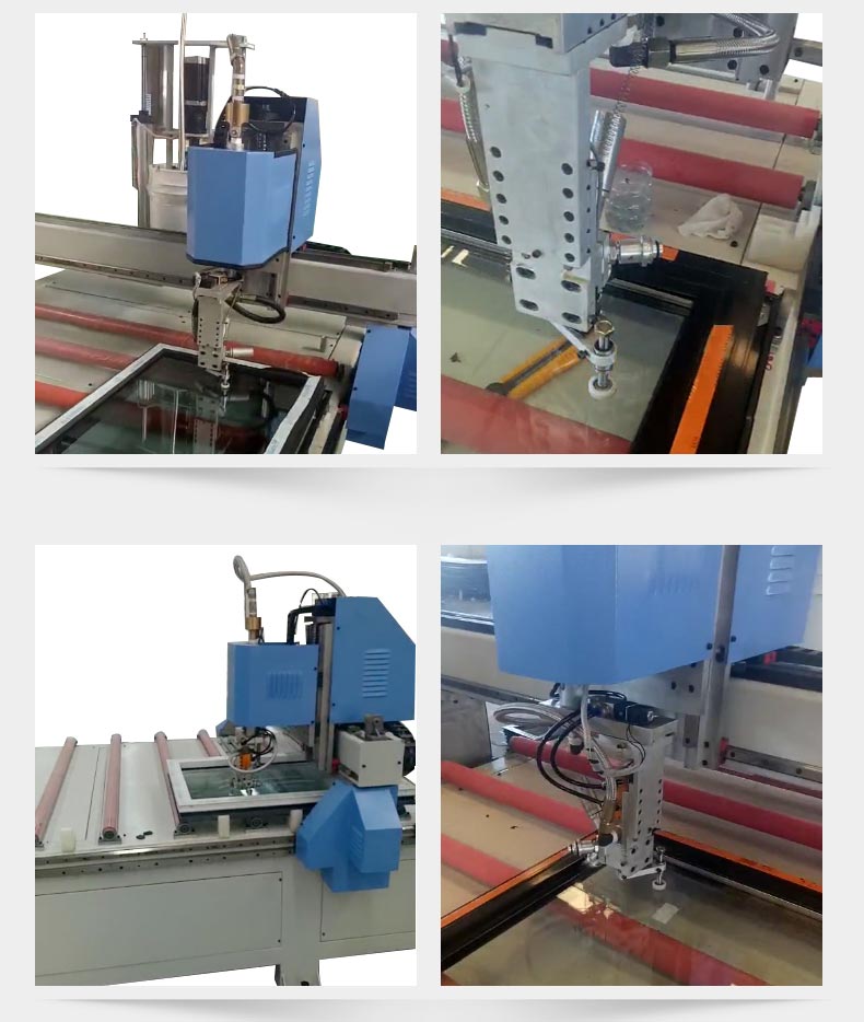 Automatic cnc window door sealant gluing application table machine