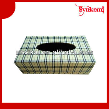 Rectangular wooden tissue box design