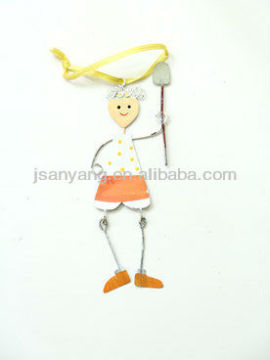 Easter metal boy decoration