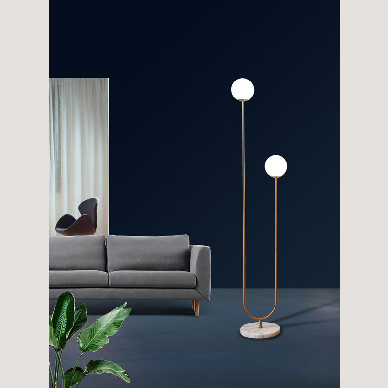 Application White And Silver Floor Lamp