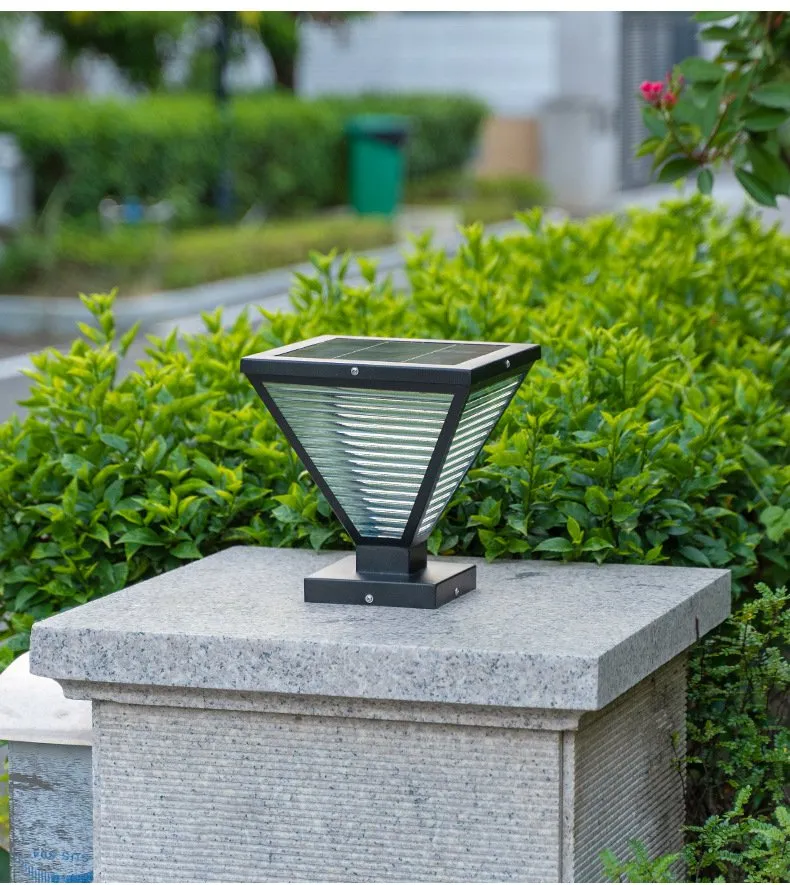 Modern Outdoor Solar Column Lights for Patios and Walkways