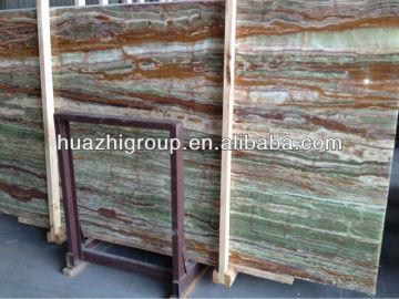 Cheap green vein onyx marble tile slab