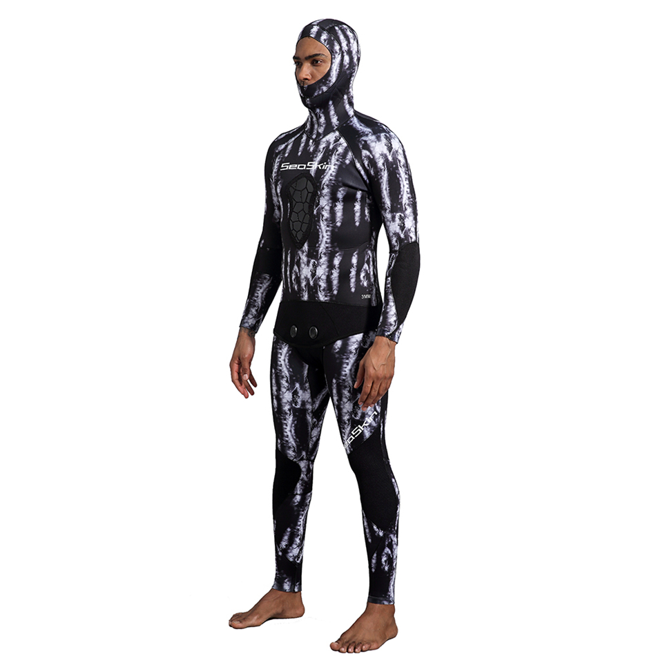 Seaskin Mens Neoprene kapüşonlu 2 adet dalış wetsuits