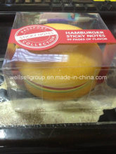 2017 New Style Hamburger Shaped Pocket Memo/Office Sticky Note Pad