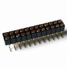 Dual Row SMT/SIP Socket with Brass Pin and Gold or Tin Plated Contact