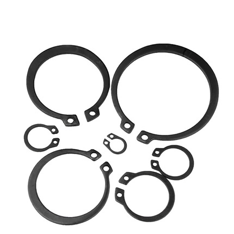 Anillos de retención de óxido negro DIN472 para perforaciones