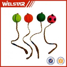 Promotional Sports Toys Hand Throw Ball Rubber Tether Ball Rubber Balls with colorful String