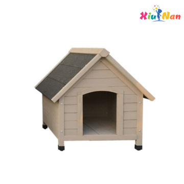 Grey Gable Roof Wooden Dog House (3 Sizes)