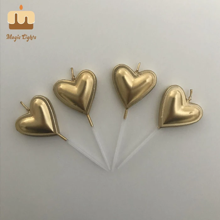 Top Heart Shaped Candles Gold Supplier