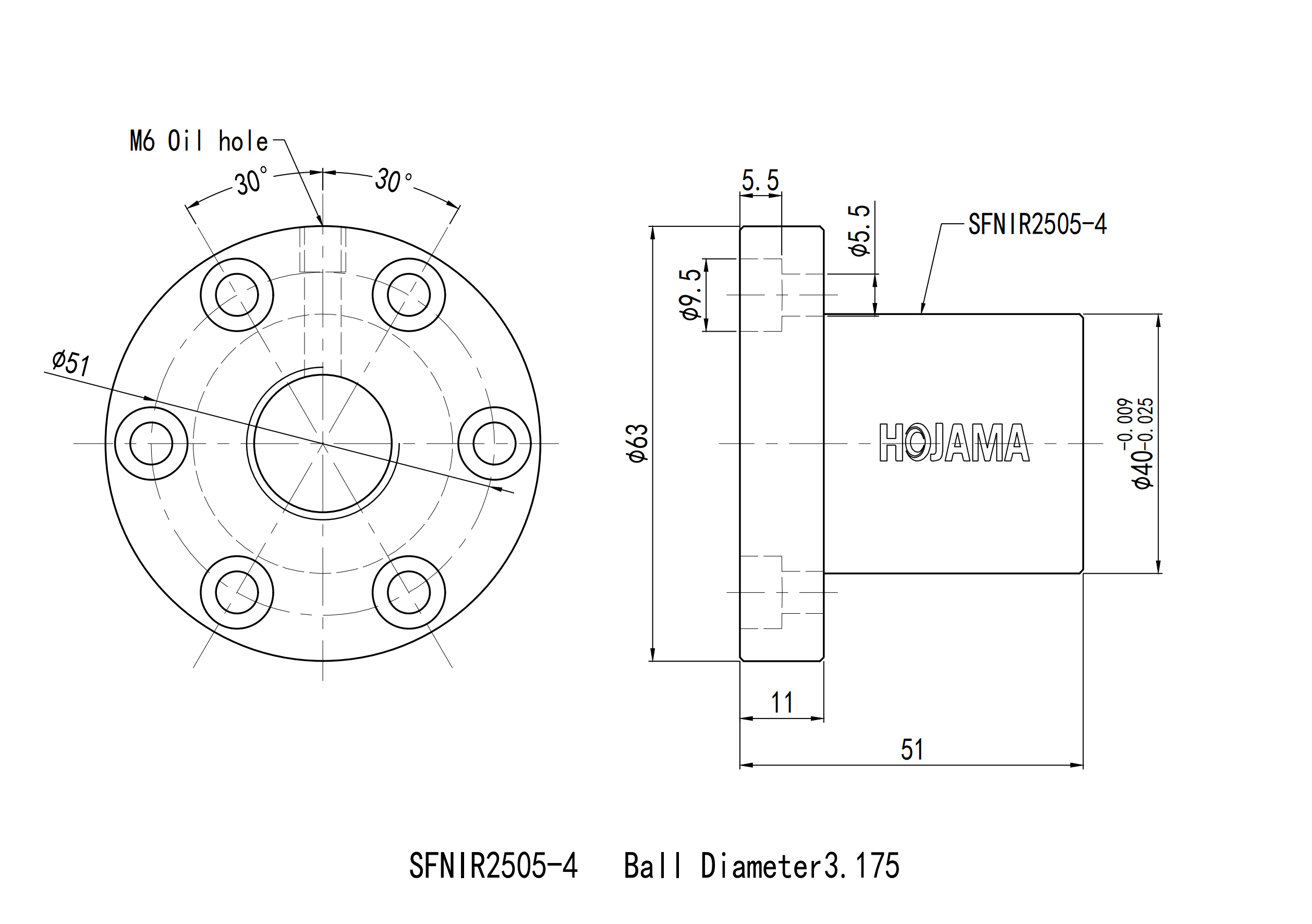 SFNIR2505 ball screw set