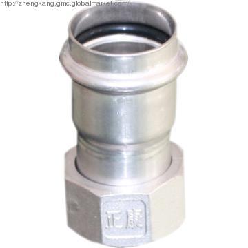 Stainless Steel V jenis Adapter dengan Union kacang