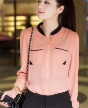 Office lady shirts fashion design chiffon shirts for women
