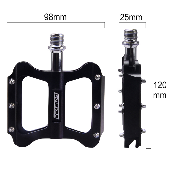 Magaan na di-slip gitnang pedals Bisikleta platform pedals para sa BMX MTB, 9/16 inch e-bike