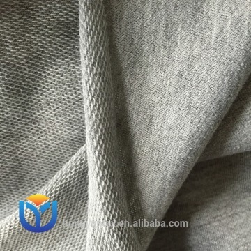Melange Heather Grey 100% Polyester French Terry fabric