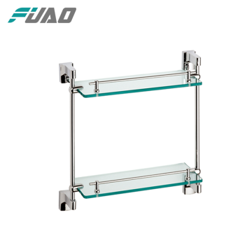 FUAO Bathroom Accessory brass antique corner shelves