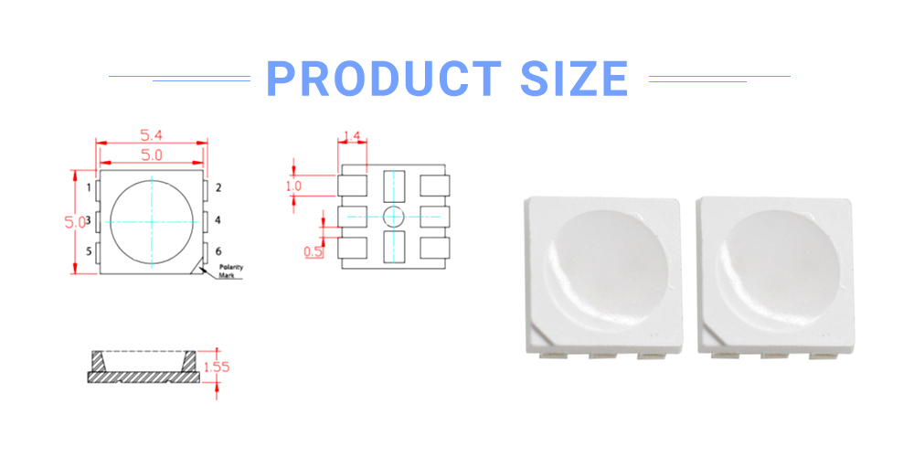 5050 SMD LED Size