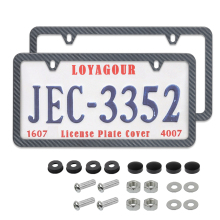 Carbon Fiber License Plate Frames - Universal Fit for Cars