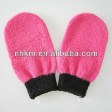 PE Silk Tough Bath Mitt Nylon Exfoliating Bath Gloves