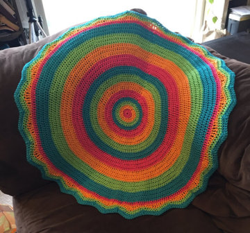Bright Round Baby Afghan Blanket