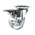 75mm Transparenta PU Caster Wheels Swivel