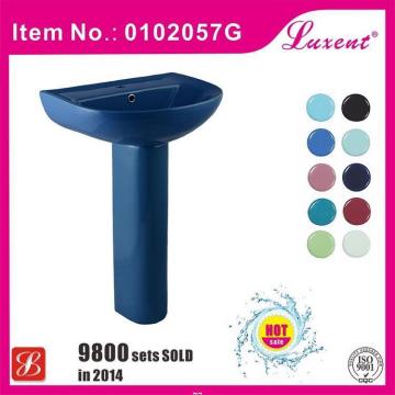 Wholesale home pedestal bathroom washbasin