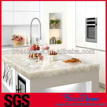 Pure white quartz kitchen countertops table top