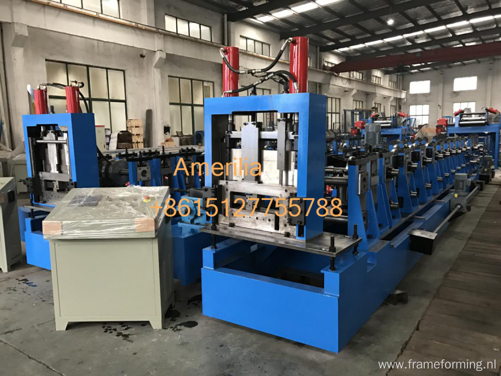 Steel roof purlin roll forming machine